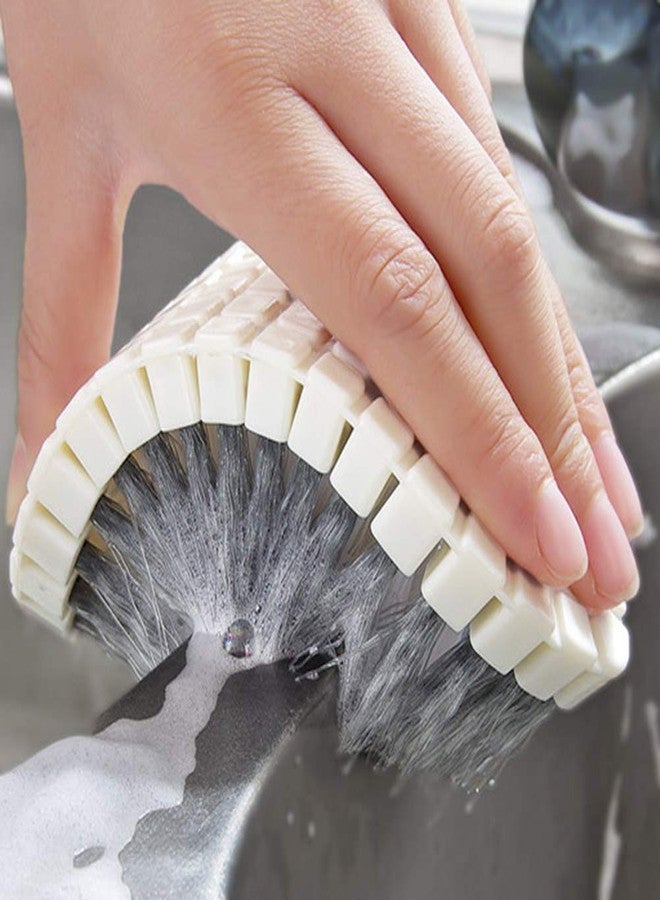 SIYANSHU Sink Cleaning Brush Bendable Brush Scrub Brush Perfect for Tubs, Sink, Tile Walls, Countertops and Floors (Pack of-1, White) - Image 4